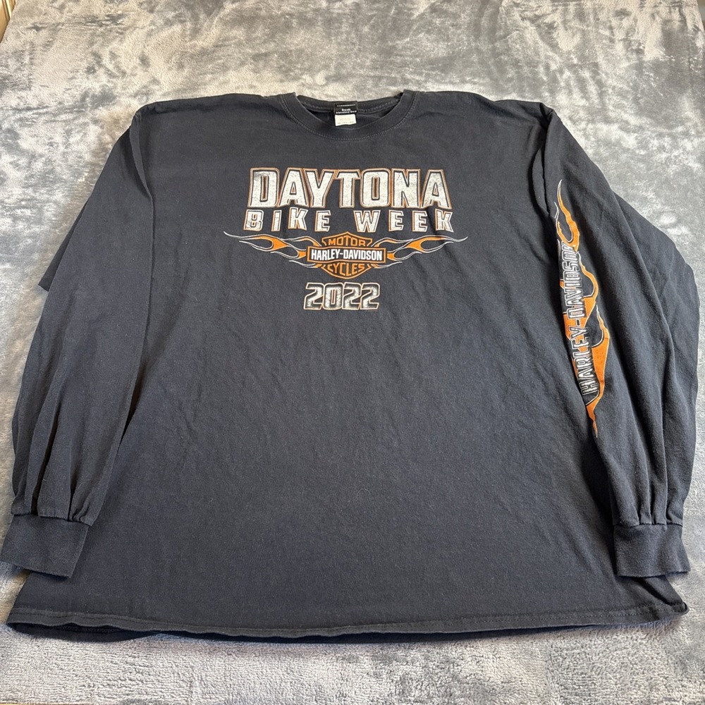 Harley Davidson Daytona Bike Week 2022 Long Sleeve T Shirt 2XL Black